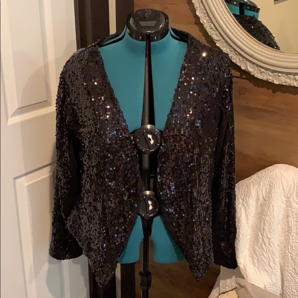 Torrid size 3 black sequin jacket